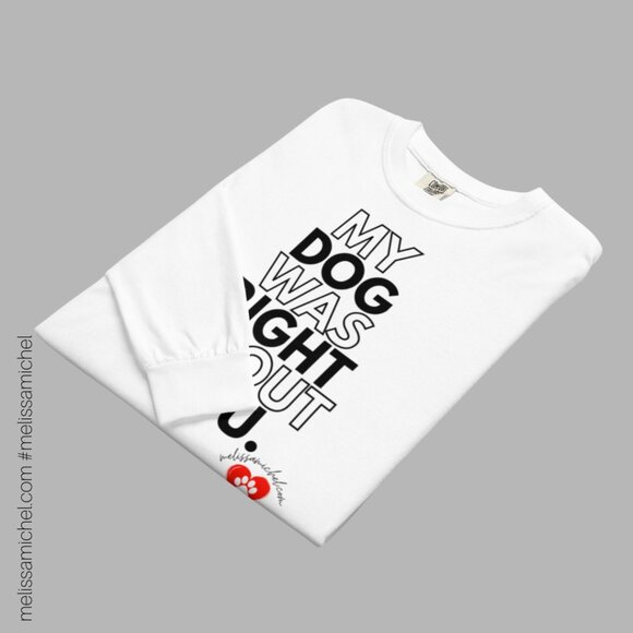 New! My Dog Collection Unisex Garment-Dyed Heavyweight Long-Sleeve Shirt - Picture 5 of 5